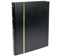 SAFE 115-5 album pour timbres avec 32 pages blanches, couverture en cuir de luxe (noir)