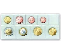 SAFE 1304 Pochette pour Pièces en Euro | Lot de 10 | pour Série Complète 1 Cent à 2 Euro | Étui Transparent avec Feuille de Rangement | Collection & Protection