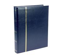 Safe 155-4 Album Timbres 64 Pages Noire | Chaque Page avec 9 Bandes Transparentes | gaufrage doré sur la Couverture et Le Dos | 230 x 305 mm