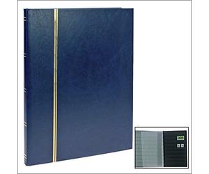 SAFE 157-4 livre de classement pour album de timbres avec noir 32 pages | avec gaufrage ligne dorée sur la couverture et le dos