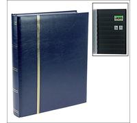 SAFE 157 Classeur pour timbres I bleu grand format | Couverture aspect cuir de luxe