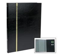 SAFE 158 Album pour Timbres avec 16 Pages Noires | gaufrage Ligne dorée sur la Couverture et le dos | 230 x 305 mm