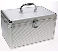 SAFE 215 Mallette Aluminium pour 200 CD/DVD - avec 100 Fiches Suspendues - Coffre de Rangement Verrouillable - Poignée de Transport - Format 300 x 190 x 180 mm