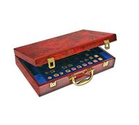Safe 259 Ronce de Bois Caissette à Monnaie Premium en Optique laquée | pour 60 Sets de pièces de Monnaie Euro | Format : 410 x 255 x 85 mm