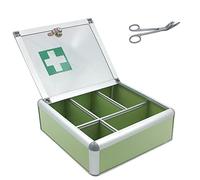 SAFE 310 SAFE Boîte 1er secours Trousse de secours à domicile | verrouillable avec fixation murale et couvercle transparent | ciseaux de 14 cm inclus