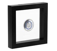 SAFE 4502 Cadre Flottant Noir 13 x 13 cm - Cadre 3D pour pièces de Monnaie, Bijoux ou Objets de Collection - Présentoir avec Film Silicone Transparent