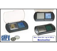 SAFE-4630-Waage-Münzwaage-Feinwaage-Digital-LCD-Anzeige-1/100-g 0,01 -500g