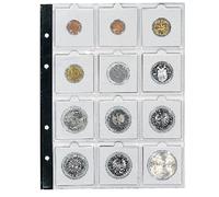 SAFE 5 7855 Feuilles pour 12 Cadres 50×50 mm - Recharges Compact - Format 186×240 mm - Perforation 40-80-40 mm