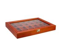 SAFE 5308 Vitrine en bois avec 24 compartiments pour minéraux, figurines à collectionner, etc. Hauteur intérieure 28 mm Dimensions 395 x 305 x 47 mm (24 compartiments)