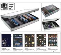 SAFE 5374 Coffret Modélisme Alu Vitrine 6 Compartiments 275x57x60mm