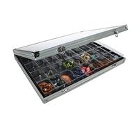 Safe 5377 Vitrine de Collection en Aluminium avec Couvercle Transparent | Support Mural | 45 Compartiments | 395 x 300 x 65 mm