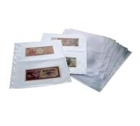 SAFE 5479C Pochettes Billets A4 (x100) - 2 Compartiments 215×145 mm - Feuilles sans plastifiant - Rangement sécurisé pour Billets Grands formats - Compatibles 7921 & classeurs A4