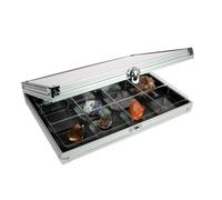 SAFE 5616 Vitrine collector en aluminium compacte pour toutes miniatures, objets de collection, minéraux I 295 x 203 x 40 mm