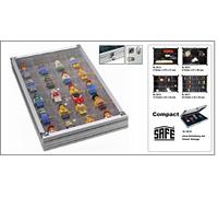 SAFE-5617-ALU Vitrine Coffret Compact 20 Cases 36x49x40mm 295x203x45mm