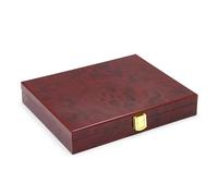 Safe 5797 Vitrines en Bois de Racine Premium pour 60 pièces de 10 Euro en Capsules | Dont 3 Plateaux Velours Bleu | 258 x 205 x 45 mm | Vitrine pour pour Votre Collection