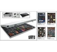 Safe 5877 ALU Vitrines Bernstein 45 Cases 36x49x43mm Mesures 395x300x45mm