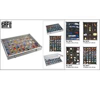 Safe 5877 Aluminium Vitrines Ensemble Cases 395x300x45mm 45 Cases 36x49x43mm
