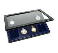 SAFE 5907 Coffret en bois pour 8 montres design laque piano adapté à la fixation murale verre véritable