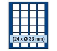 SAFE 6333 SP Plateau pour 24 Pièces Jusqu’à 33 mm Ø - Velours Bleu Roi - Compatible avec Coffrets 176 SP Premium & Elegance - Convient aux Capsules