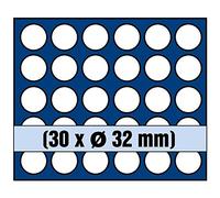 SAFE 6334 SP Plateau pour 30 Monnaies Jusqu’à 32 mm | Compatible avec Mallette 176 SP & Coffrets Premium/Elegance | Velours Bleu Royal | 185 x 232 mm
