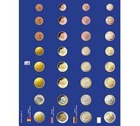 SAFE 7317-6 Feuille complémentaire TOPset pour pièces Euro en Capsules - Andorre, Lettonie, Lituanie, Croatie - Feuille à insérer + préimpression Couleur