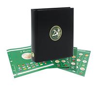 SAFE 7341-B4 Album Premium Pièces 2 € Commémoratives 2019-2021 - Avec Feuilles Imprimées & Pochettes - Extensible - Reliure Noire avec Plaquettes Métalliques
