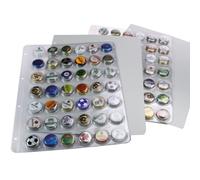 SAFE 7767 Feuilles supplémentaires pour Capsules et Bouchons de Champagne | 2 Feuilles Blister Transparentes pour 42 pièces | Compatible avec Album 7928 | Format DIN A4 à 4 Anneaux