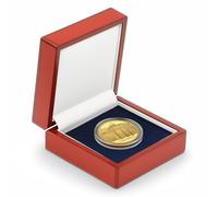 SAFE 7910 Ecrin à monnaie en Bois pour pièces de Monnaie 60 mm I intérieur en mousse dure floquée qui s'adapte parfaitement I 80 x 80 x 38 mm