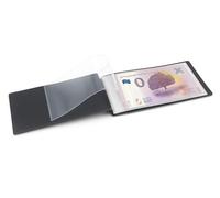 SAFE Album de Poche 233 pour Billets 0 Euro - 20 Feuilles Fixes pour 20-40 Billets - sans plastifiants - Format 210×110 mm - Couverture Simili Cuir Noir