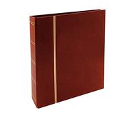 SAFE Album de Timbres 116 en Simili Cuir Bordeaux - 4 Anneaux (80-80-80 mm) - sans Feuilles - Format 270×315×68 mm - Couverture Rigide avec dorure - pour Collection philatélique