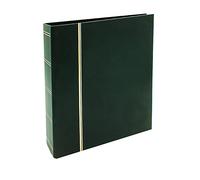 SAFE Album de Timbres 116 en Simili Cuir Vert - 4 Anneaux (80-80-80 mm) - sans Feuilles - Dorure - Format 270×315×68 mm - Reliure Rigide pour Collection philatélique