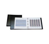 SAFE Album pour feuilles de timbres, grand format noir | Classeur grand format à quatre anneaux, avec dix pochettes à fond blanc
