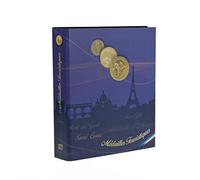 SAFE Album pour Médailes Souvenir avec 4 Feuilles pour 60 médailles | avec mécanisme stable à 4 anneaux