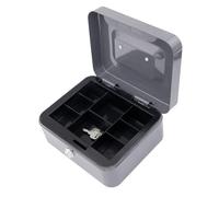Safe Bank Lock Box - Cash Drawer Storage Case, Keyed Money Organizer with Tray, Portable Security Handle Container | Suitable for Home Office Shop Receipt Coin Bill Management, 7.87 * 6.29 * 3.54in