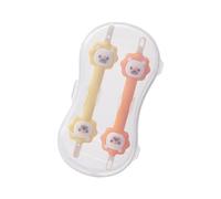 Safe Booger et dissolvant de cérumen Nettoyant pour le nez de bébé Outil d ' élimination du cérumen Essentiel Double extrémité Lions Pattern Cleaner Outil de nettoyage des oreilles Silicone