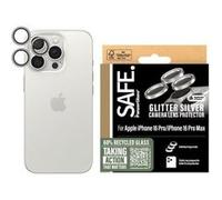 SAFE. by PanzerGlass - Protecteur d'objectif pour téléphone portable - camera - verre - argent scintillant - pour Apple iPhone 16 Pro, 16 Pro Max G