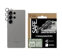 PanzerGlass SAFE. Camera Lens Protector Transparent pour Samsung Galaxy S25 Ultra, verre trempé 0.33mm, 75x65mm, résistant aux rayures et aux chocs.