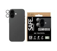 Protection d'Objectif Caméra pour iPhone 17 Antichoc Anti-rayures Panzer Glass Noir / Transparent