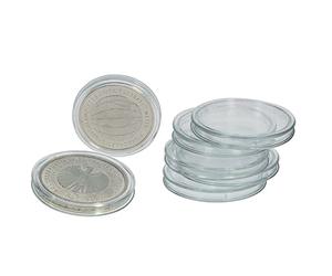 SAFE Capsules pour pièces de Monnaie, 17 mm, Lot de 25 | Boîtiers transparents en polystyrène pour consulter la monnaie et limiter les manipulations directes.