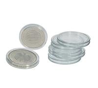 SAFE Capsules pour pièces de Monnaie, 45 mm, Lot de 25 | Boîtiers transparents en polystyrène pour consulter la monnaie et limiter les manipulations directes.