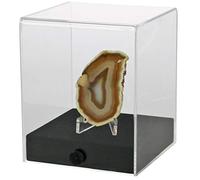 Safe Cube de présentation Vitrine Acrylique avec Socle | 100 x 100 x 120 mm