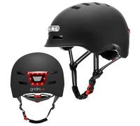 Safe&Go Casque Noir L scooter vélo Mobilité Urbaine Lumière LED avant et arrière Gridinlux L