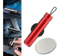 Safe Hammer, Safehammer Glass Breaker, Portable Safe Hammer Glass Breaker, Safe Hammer Glass Breaker Under Water, Safehammer Glass Breaker for New Cars, with Glass for Testing (Red)