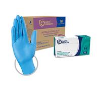 Safe Health Gants Jetables d'examen en Nitrile Taille M Bleu | Lot de 1000 gants | Sans poudre Sans latex Hypoallergéniques | CE EN455 Certifiés | Soins médicaux Aliments | 3,5 Mil