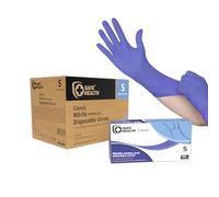 Safe Health Gants jetables en Nitrile Taille S petite Bleu Impérial, Lot de 1000 gants, Sans poudre Sans latex Hypoallergéniques, Bricolage Cuisine Nettoyage Vaisselle Labo, 3 Mil
