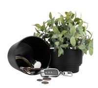 Safe - Hidden Secret Storage Box, Camouflaged Plant Pot Container with Steel Lockable Compartment, Protects Valuables from Theft, Ideal for Indoor Workplace Front Porch Shelves