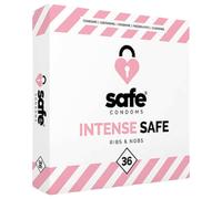 SAFE Intense Safe - Préservatif nervuré et à reliefs - 36 pièces