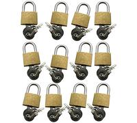 Safe Lock Cadenas, 20 mm, 12 pièces, Laiton, 4 x 2 x 4 cm