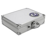 SAFE Mallette numismatique pour 30 séries euro en capsules | Valise en aluminium avec six plateaux bleus ; chaque plateau reçoit cinq séries de 1 centime à 2 euros.