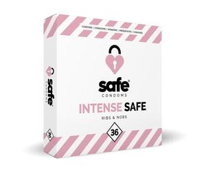SAFE - Préservatifs - Nervurés et perlés - 36 unités
